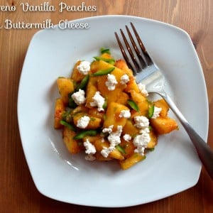 Jalapeño Vanilla Peaches with Buttermilk Cheese