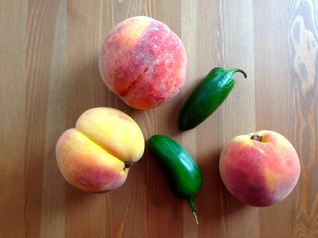 Jalapeño Vanilla Peaches with Buttermilk Cheese