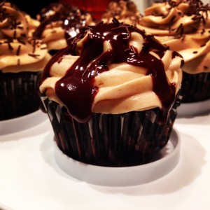 Chocolate and Peanut Butter Mousse Cupcakes