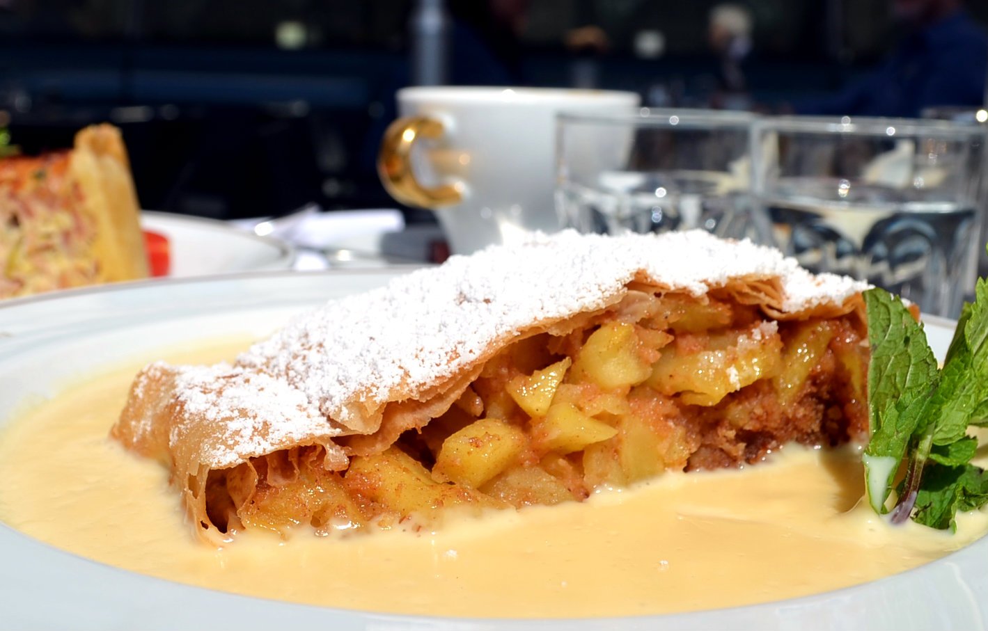 Apple Strudel remains a staple in Viennese Coffeehouses #europe #austria #vienna #coffee #cafes