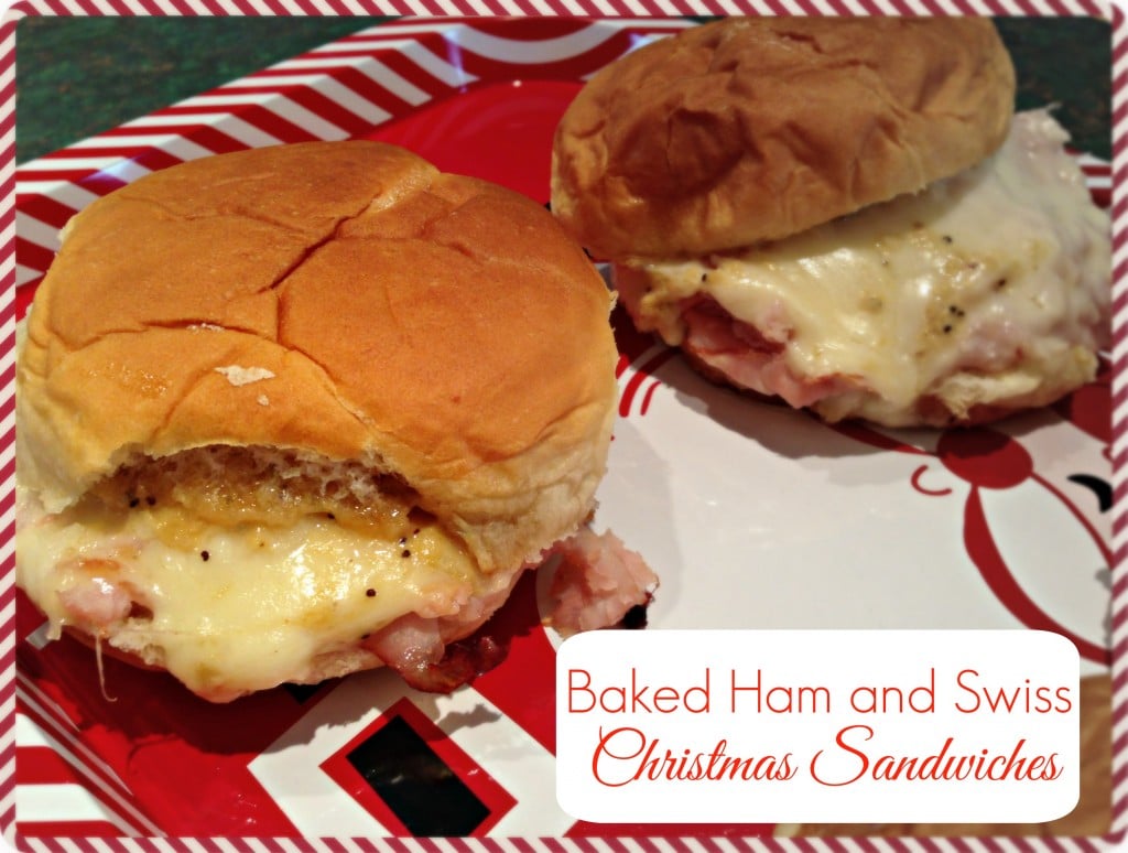 Baked Ham and Swiss Christmas Sandwiches