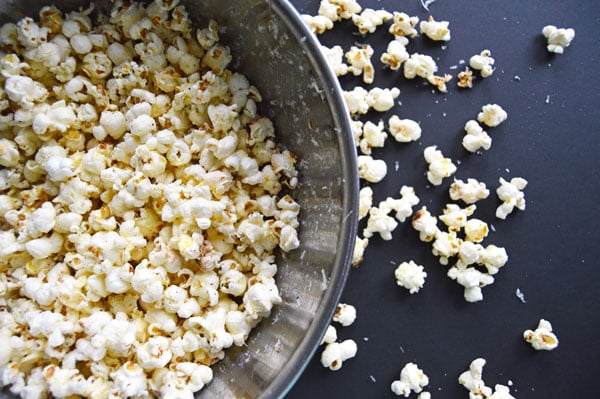 Truffle Parmesan Popcorn | www.thehungrytravelerblog.com