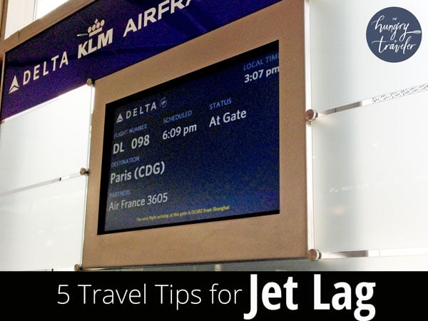 5 Travel Tips for Jet Lag - proven strategies to help conquer jet lag. The first day is crucial for resetting your body clock for the rest of the trip. | www.thehungrytravelerblog.com