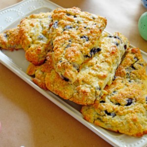 Blueberry Lemon Buttermilk Scones - moist, tender, and just barely sweet. These come together quickly and are perfect for a weekend breakfast or brunch! | www.thehungrytravelerblog.com