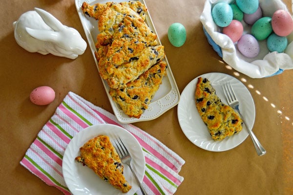 Blueberry Lemon Buttermilk Scones - moist, tender, and just barely sweet. These come together quickly and are perfect for a weekend breakfast or brunch! | www.thehungrytravelerblog.com