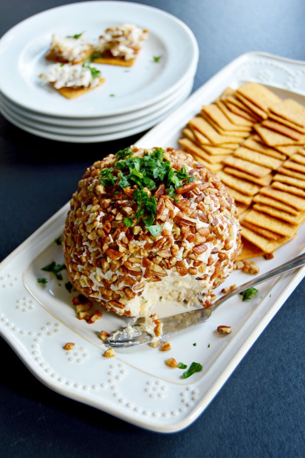 Pecan Ranch Chicken Dip - You only need 4 ingredients and a few minutes to have a huge hit at your next party.  | www.thehungrytravelerblog.com