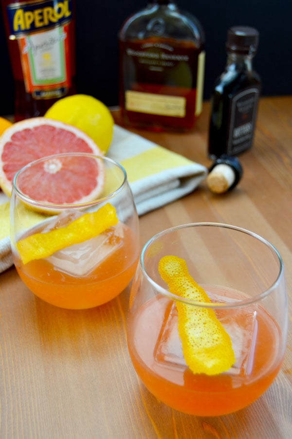 Freshly Squeezed Grapefruit, Orange, and Lemon Juice Bourbon Cocktail | www.thehungrytravelerblog.com