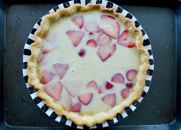 Strawberry Buttermilk Chess Pie