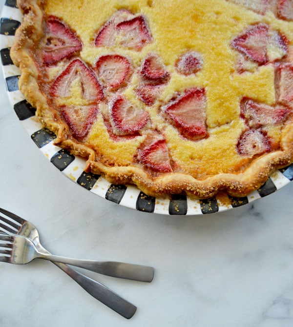 Strawberry Buttermilk Chess Pie