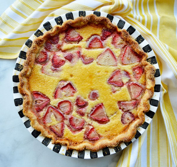 Strawberry Buttermilk Chess Pie