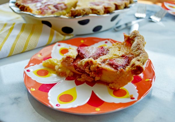 Strawberry Buttermilk Chess Pie