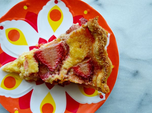 Strawberry Buttermilk Chess Pie