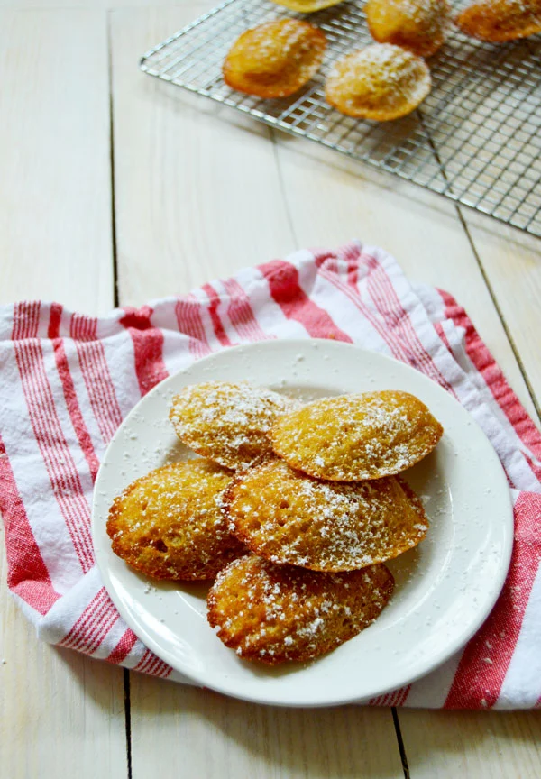 French Madeleines - the classic French tea cake with brown butter, lemon zest, vanilla, and a touch of honey. | www.thehungrytravelerblog.com