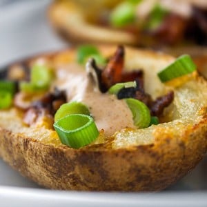 Fully Loaded Green Chile Potato Skins from The Heritage Cook