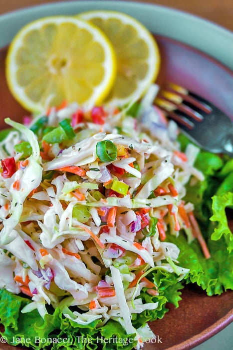 Ranch-Flavored Cole Slaw (Gluten Free) | The Heritage Cook