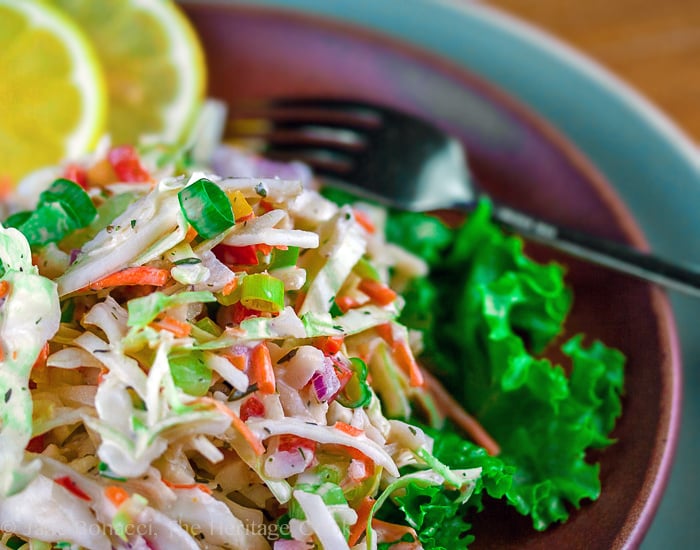 Ranch-Flavored Cole Slaw (Gluten Free) | The Heritage Cook