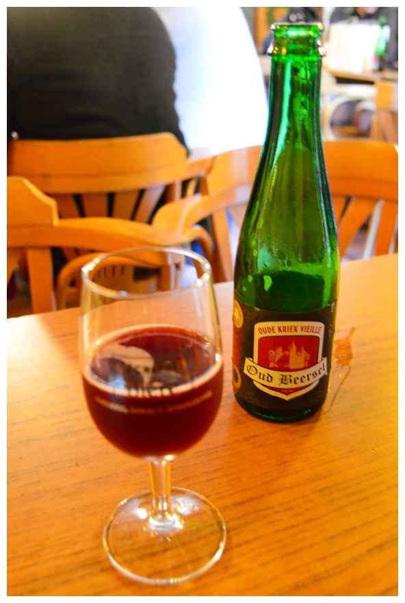 Cheery Lambic known as Kriek on the Brussels Beer and Chocolate Tour