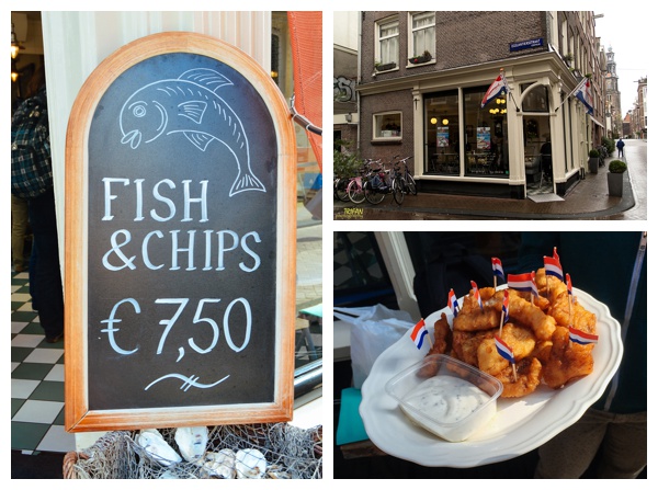 Fish and Chips at Vis Plaza Fish Shop | Eating Amsterdam Food Tour - Jordaan Food and Canals Tour