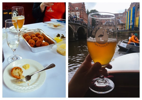 Bitterballen and Craft Beer on an Amsterdam Canal Boat | Eating Amsterdam Food Tour - Jordaan Food and Canals Tour