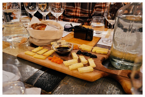 A cheese platter on the Taste Hungary Budapest Food Tour