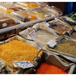 Beans at the market on the Taste Hungary Budapest Food Tour