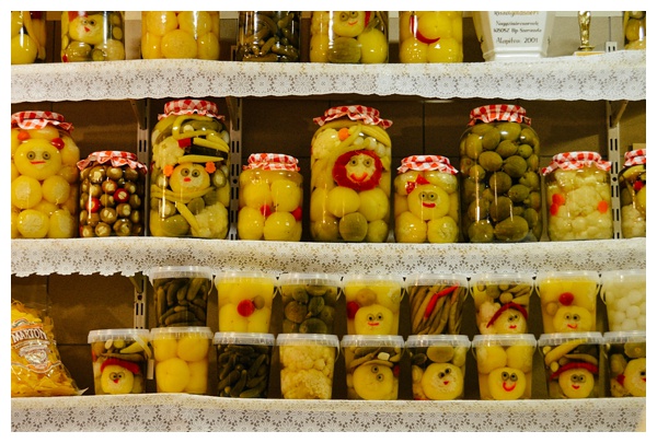 Jars of Pickled Vegetable on the Taste Hungary Budapest Food Tour