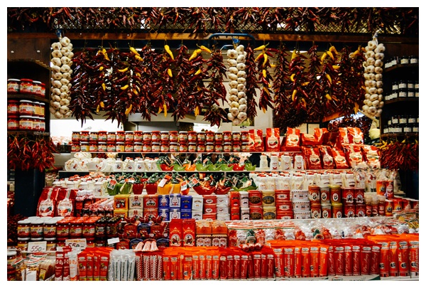 A variety of peppers and paprika on the Taste Hungary Budapest Food Tour