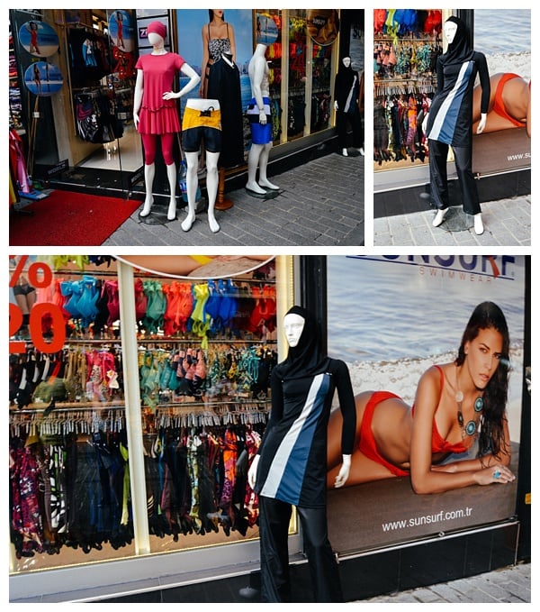 Swimsuits stop in Istanbul Grand Bazaar Tour