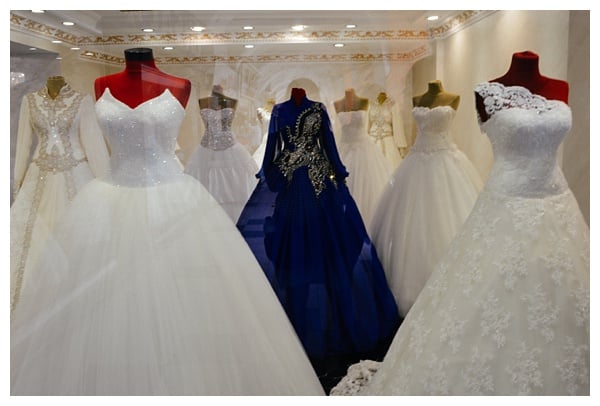 wedding dresses on Istanbul Grand Bazaar Tour