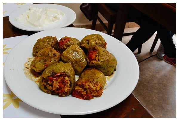 stuffed peppers with yogurt sauce Istanbul Grand Bazaar Tour