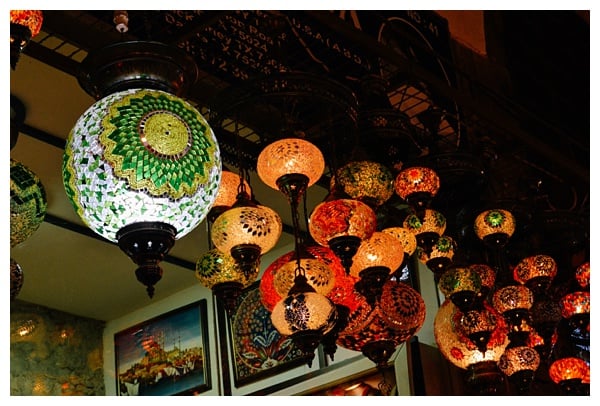 lights on the Istanbul grand bazaar tour