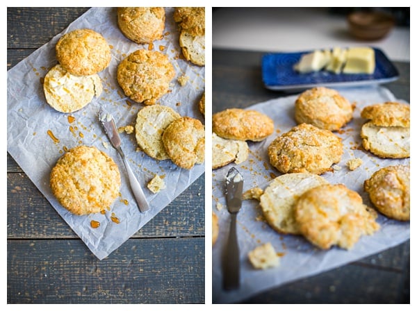 Buttermilk Biscuits -- flaky, buttery, and delicious! This versatile recipe is good for everything from biscuits and gravy to strawberry shortcake.