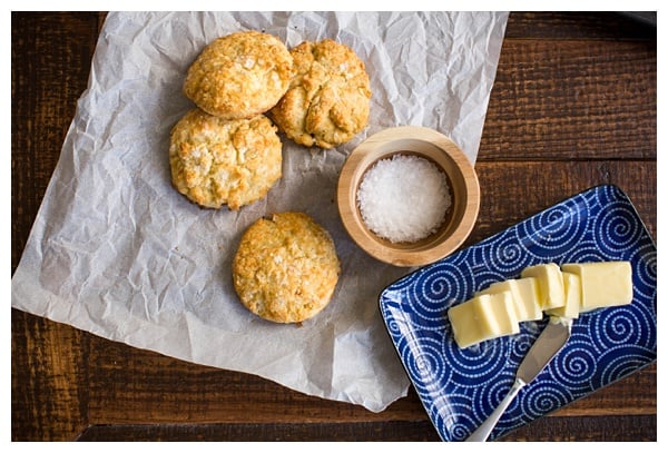 Buttermilk Biscuits -- flaky, buttery, and delicious! This versatile recipe is good for everything from biscuits and gravy to strawberry shortcake.