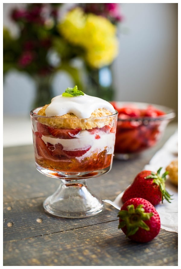 Strawberry Shortcake -- This is my favorite recipe from childhood with sweet strawberries, flakey biscuits, and rich whipped cream. Don't forget a scoop of vanilla ice cream to take it over the top!