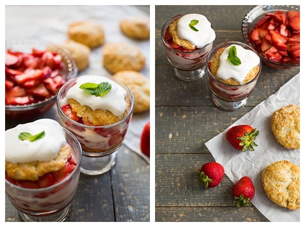 Strawberry Shortcake -- This is my favorite recipe from childhood with sweet strawberries, flakey biscuits, and rich whipped cream. Don't forget a scoop of vanilla ice cream to take it over the top!