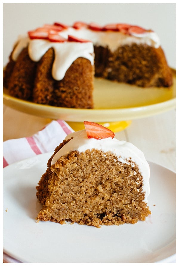 Whole Wheat Pound Cake -- an old fashioned pound cake modernized with nutritious whole wheat, toasty muscovado brown sugar, and rich creme fraiche.