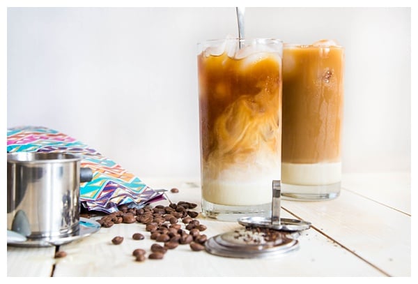 Vietnamese Iced Coffee is a refreshing beverage made from strong dark roast coffee, creamy sweetened condensed milk, and ice. It's intense and delicious! 