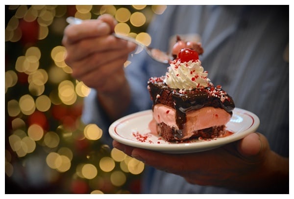 Frisch's Peppermint Hot Fudge Cake