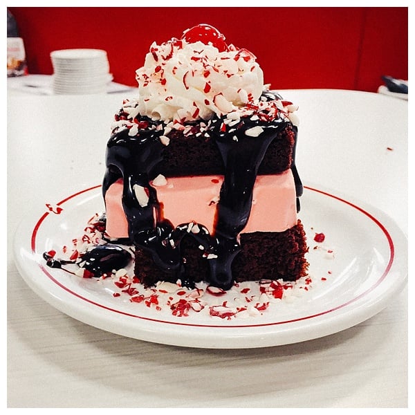 Frisch's Peppermint Hot Fudge Cake